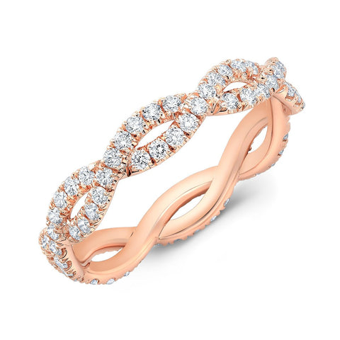 Infinity Twist Diamond Eternity Band (0.80 Ctw)