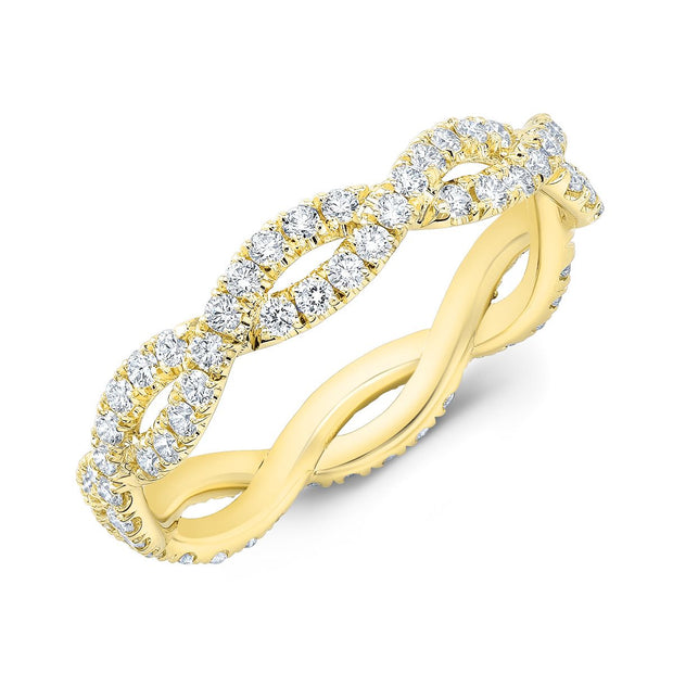 Infinity Twist Diamond Eternity Band (0.80 Ctw)