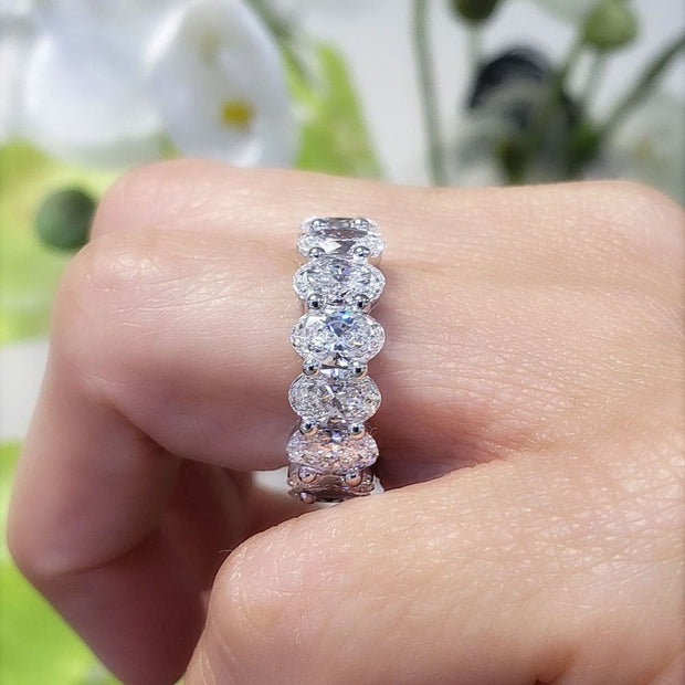 Lab Grown Oval Eternity Band