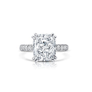 2.30 Ct. Cushion Cut Hidden Halo Pave Ring G Color VS1 GIA Certified