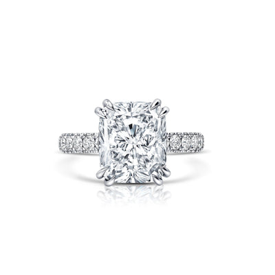 2.30 Ct. Cushion Cut Hidden Halo Pave Ring G Color VS1 GIA Certified