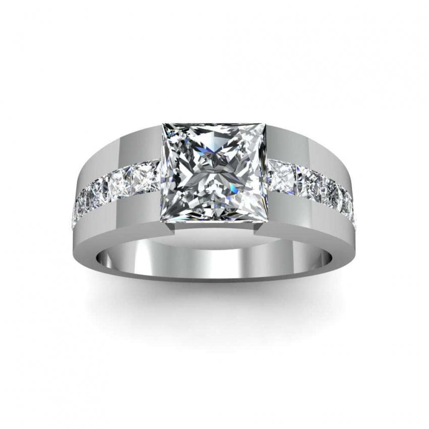Princess Cut Diamond Tension Set Engagement Ring – Goldart Jewellery Studio