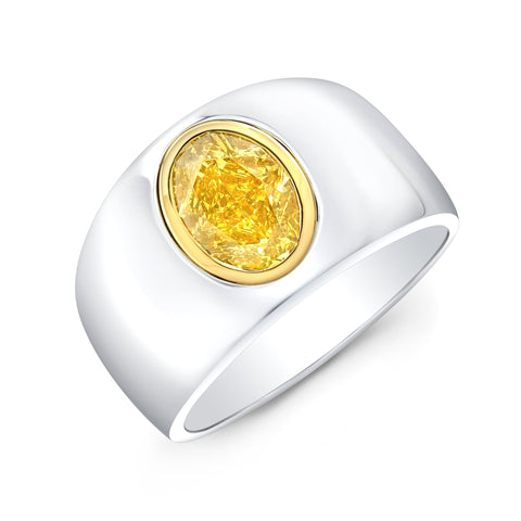Mens Real 925 Sterling Silver Iced Simulated Yellow Canary Diamond Hip Hop  Ring | Blue stone ring, Man made diamonds, Hip hop rings