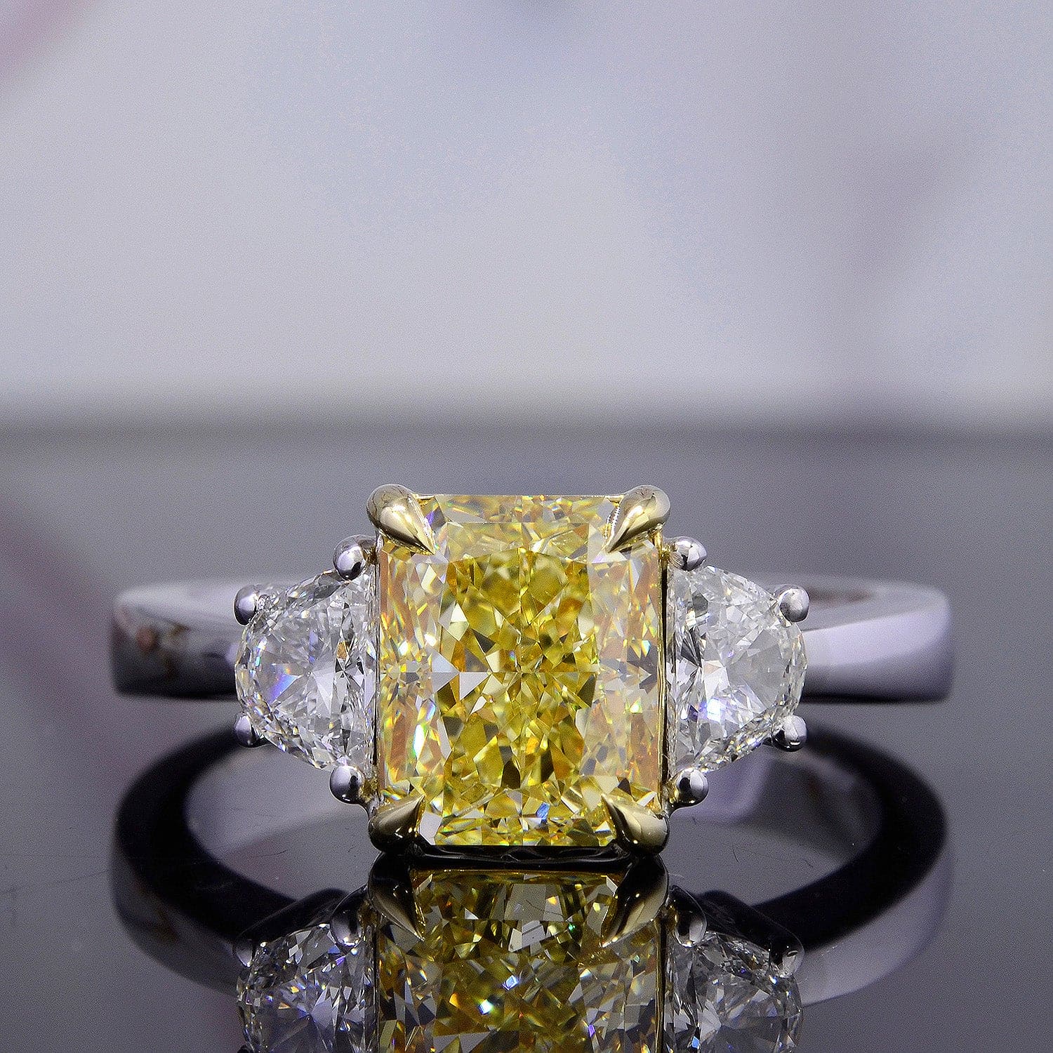 1.5CT Oval Cut Natural Canary Yellow Sapphire Engagement Ring, Marquise  Diamond Halo Promise, Cocktail Bold Statement Unique Antique Rings - Etsy