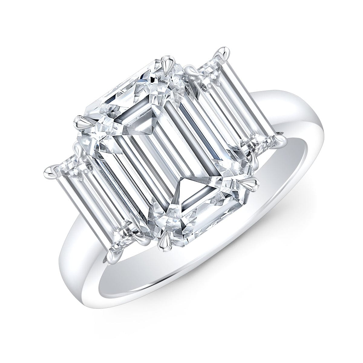 Simon G. Large Center Baguette Diamond Engagement Ring | LR2217 – Ben  Garelick
