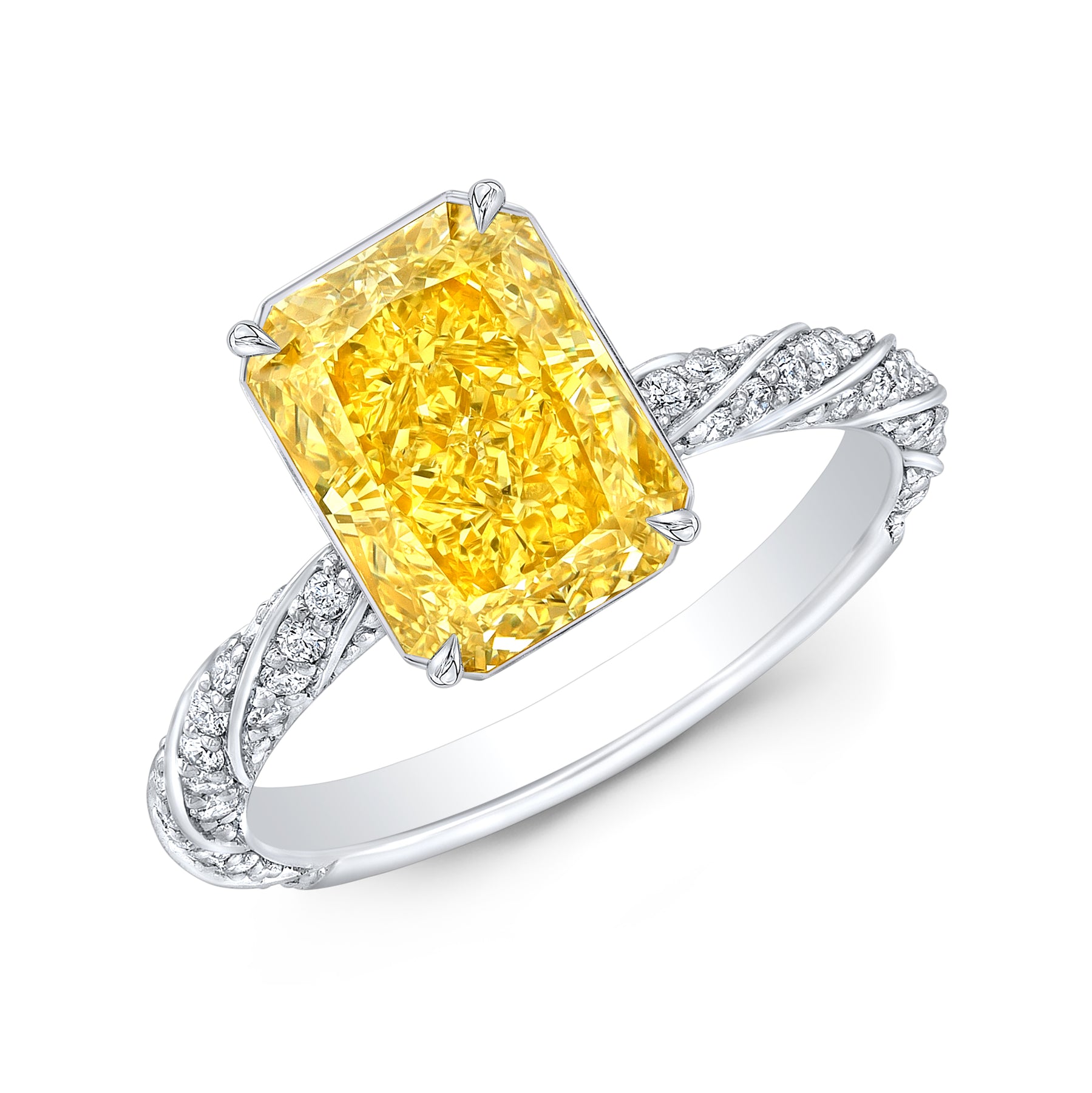 3 Carat Diamond Solitaire Engagement Ring in 14K Yellow Gold (3 g) (, I1-I2 Clarity Enhanced), Size 5.5 by SuperJeweler