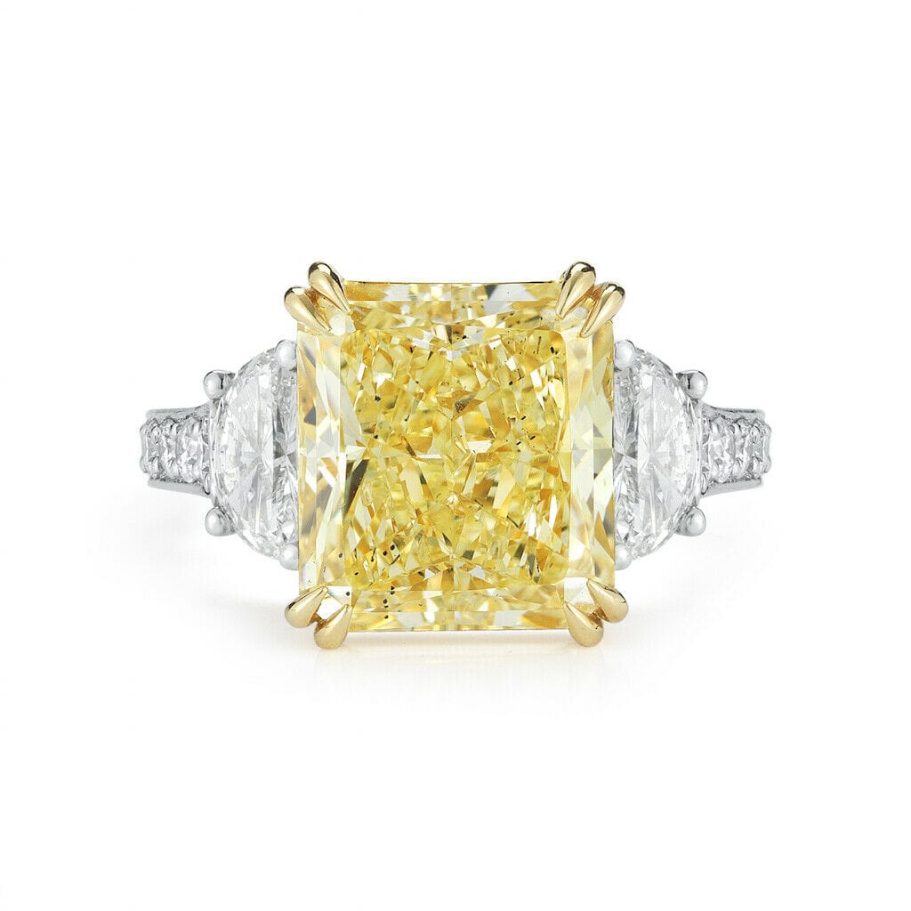 4.40 Ct Fancy Yellow Radiant Diamond Ring VVS1 GIA – Kingofjewelry.com