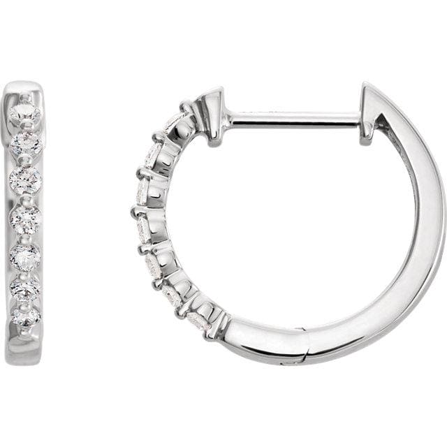 Kay jewelers white on sale gold diamond hoop earrings